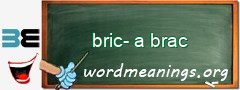 WordMeaning blackboard for bric-a brac
